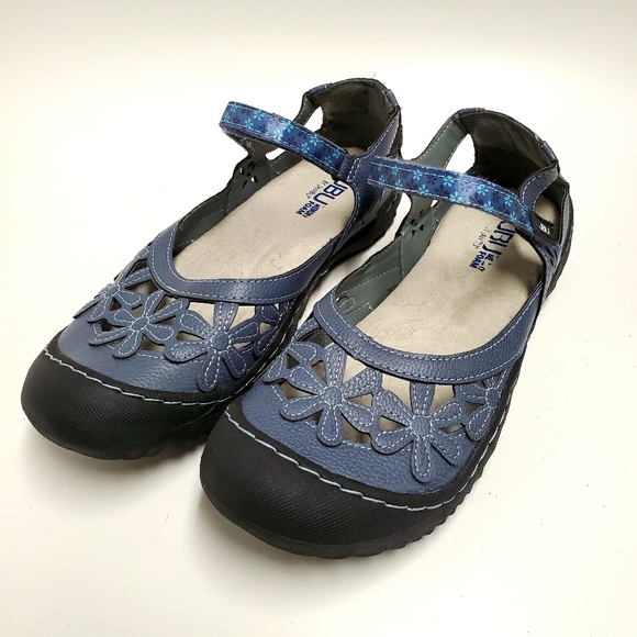 JBU by Jambu Blue Wildflower Sandals Size 9